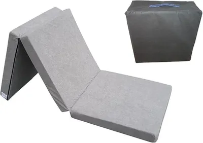Productafbeelding van Silecomplaza Opklapbare matrassen, 180x80x10 cm, met opbergzak (grijs, model 1008)