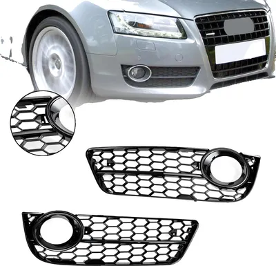 Productafbeelding van Mistlamproosters, kunststof, voorzijde, directe vervanging, geschikt voor Audi A5 2007-2011, inclusief links en rechts