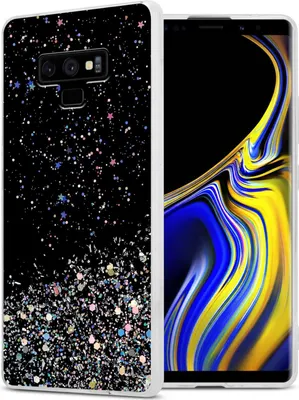 Produktbild von Cadorabo Hülle für Samsung Galaxy NOTE 9 Schutz Hülle in Schwarz Handyhülle TPU Etui Glitter Cover Case Glitzer