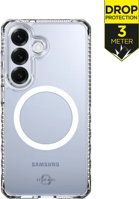 Image de ITSKINS Level 2 HybridMagClear R - Coque transparente pour Samsung Galaxy S26, compatible MagSafe, coque rigide, résistante aux chocs - Transparente