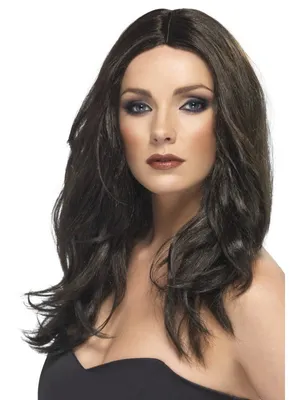 Produktbild von Moderne Party Perücke braun für Damen