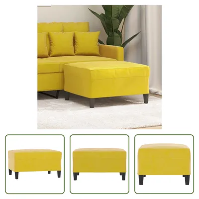 Produktbild von The Living Store Fußhocker Gelb 70x55x41 cm Samt