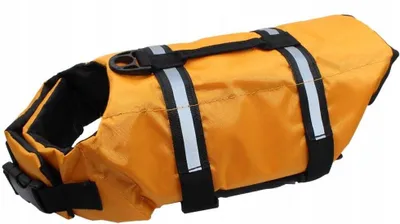 Produktbild von Petinio Rettungsweste für Hunde, Orange, Größe L