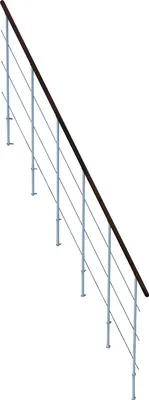 Produktbild von Minka Zweites Geländer für die Raumspartreppen Quatro, Quatro Turn, Style und Style Turn Walnuss Weiß