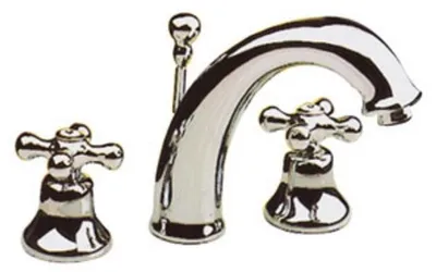 Produktbild von Demm Waschtischarmatur, 3 Loch Sterling Nostalgie, Farbe:Chrom/Gold!!, 2240, 04231.017.CD, 2240