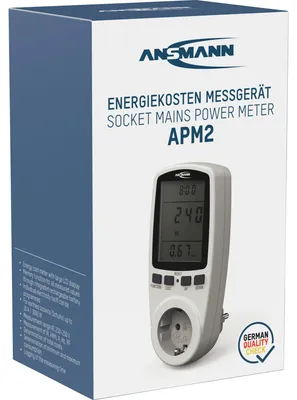 Obrázek produktu pro Ansmann APM2, Jednofázová měřicí zásuvka, Bez kroužku, Jednopoziční, Rezidenční, Vnitřní, Připevnění zároveň s povrchem