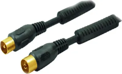 Zdjęcie produktu dla Kabel połączeniowy do anteny S/CONN, w 100% ekranowany, pozłacane styki, > 100 dB, filtr prądu płaszcza, czarny, 5,0 m (80205-128-GS)