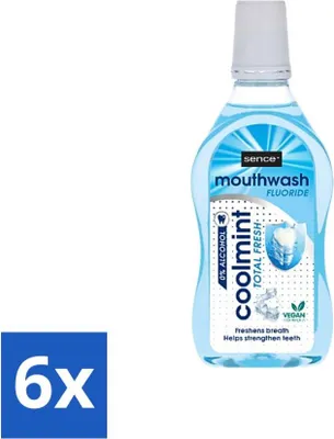 Produktbild von Sence - Fresh Coolmint - Mundwasser - Erfrischend - 500 ml - Vorteilspack - 6 Stücke