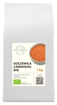 SOCZEWICA CZERWONA BIO 1 kg - THE PLANET