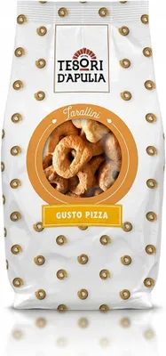 Obrázek produktu pro Tesori D'Apulia Taralli Pizza 400 g italské preclíky snack
