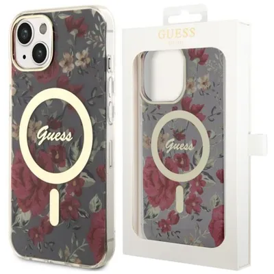 Produktbild von Guess Flower MagSafe - iPhone 14 Hülle (Grün)