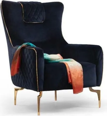 Immagine prodotto di Sessel Ohrensessel Luxus 1 Sitzer Polster Sitz Designer Textil Sitz Stoff Modern