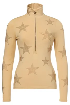 Produktbild von GOLDBERGH Yura Damen Skipulli mit Strass Sternen Print beige M