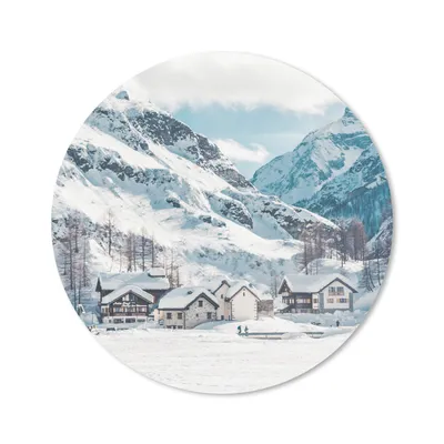 Produktbild von MuchoWow® Mauspad Mousepad Alpen - Schnee - Berge 50x50 cm - Mousepads - Maus Mat - Pad - Mausunterlage - Vinyl