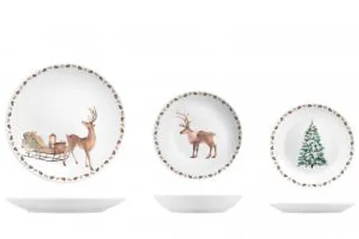 Immagine prodotto di HOMe Servizio Tavola 18 Pezzi Lapponia Forma Coupe Porcellana Decorata