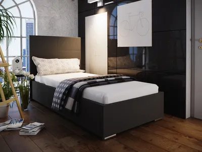 Produktbild von Einzelbett 90x200 FLEK 4 – schwarz