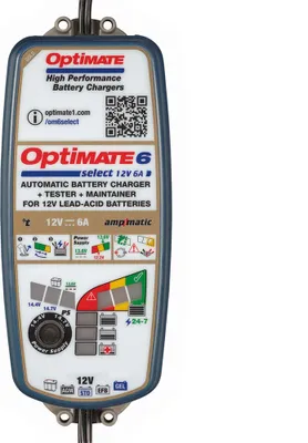Zdjęcie produktu dla OptiMATE 6 Select 9-stopniowa ładowarka akumulatorów, 12V, 6A STD/AGM/Gel