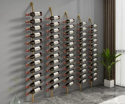 Produktbild von Wandweinregal Weinregal Edelstahlweinregal Designweinregal Wand-Weinhalter