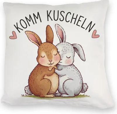 Produktbild von Komm kuscheln Kuschelkissen mit Kaninchen