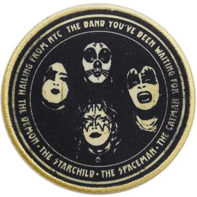 Image de Kiss - Ecusson à repasser "Hailing from NYC" - Coton RO4245 (taille unique) (Noir/Or)