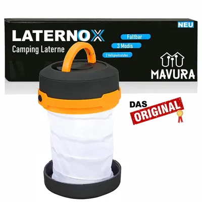Produktbild von LATERNOX LED Camping Laterne Batterie Tischlampe Hängelampe Zeltlampe wetterfest