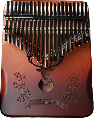 Obrázek produktu pro Palcové piano Kalimba, přenosné 21klávesové prstové piano mbira s ladicím kladívkem a průvodcem pro výuku, vánoční dárek