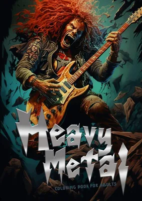 Produktbild von Malbuch für Erwachsene mit Heavy-Metal-Motiven