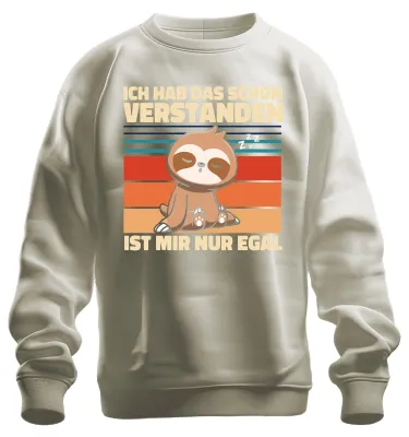 Obrázek produktu pro Už jsem pochopil, že je mi to jedno Sloth Saying Funny Uni mikina, Nature, XL
