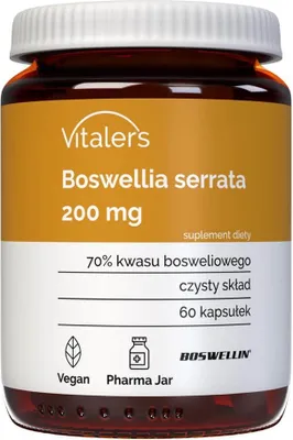 Image de Boswellia Serrata 200 mg de Vitaler - 60 gélules, végétalien, complément alimentaire pour 1 mois, sans conservateurs, composition pure