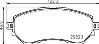 Produktbild von HELLA Bremsbeläge Satz Vorne Bremsklötze für TOYOTA YARIS (P21, PA1, PH1) 8DB 355 025-711