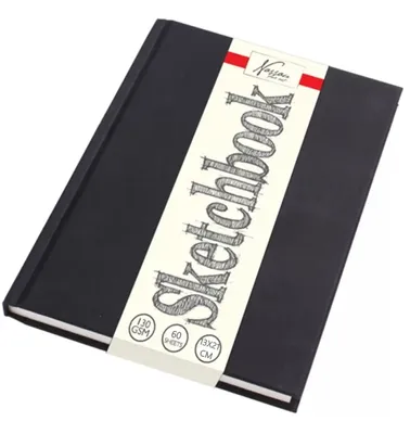 Produktbild von Nassau Nassau Skizzenbuch 13x21 cm 130gr 60 Blatt Schwarzer Einband