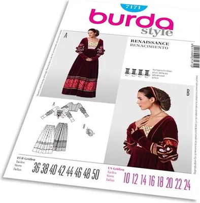 Obrázek produktu pro Střih Burda 7171 - Renesanční šaty