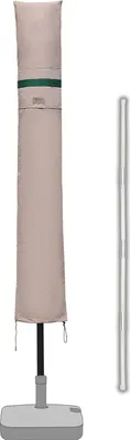 Image de Sekey Housse de protection pour parasol pour Ø 270 cm / Ø 300 cm / 220 x 220 cm Parasol de marché avec tige et fermeture éclair, Taupe