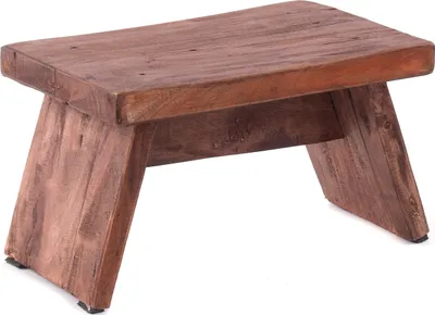 Obrázek produktu pro NOSTALGISCHER FUßHOCKER "SCHEMEL" | Mahagoni | Holzhocker