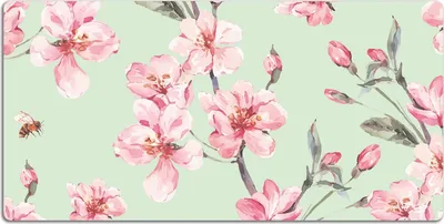 Produktbild von Schreibtischmatte Tischunterlage 90x45 cm Mauspad - Kirschblüten