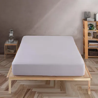 Produktbild von Vency Premium Jersey Spannbettlaken 100x200cm Hellgrau - Spannbetttuch 100% Baumwolle, Bettlaken 100x200 Bis 35 cm Matratzenhöhe , Hellgrau, 100x200 cm