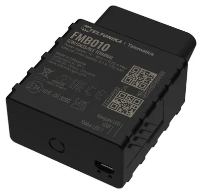 Zdjęcie produktu dla Teltonika FMB010, Samochód, Czarny, Odporny na kurz, Jedna karta SIM, 850,900,1800,1900 MHz, IP41