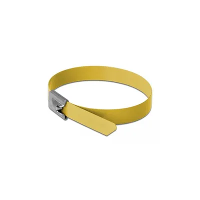 Immagine prodotto di DELOCK Edelstahlkabelbinder L 300 x B 7,9 mm gelb 10 Stück