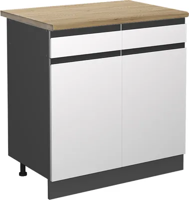 Obrázok produktu pre Kuchynská spodná skrinka Vicco R-Line biely 80 cm , AP Oak, Model 46137