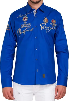 Produktbild von Red Bridge Herren R-Style langarm Hemd Shirt blau S