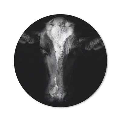 Produktbild von MuchoWow® Mauspad Mousepad Kuh - Tiere - Schwarz 30x30 cm - Mousepads - Maus Mat - Pad - Mausunterlage - Tischunterlage - Schreibtischmatten