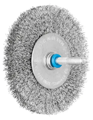 Image de PFERD TOOLS Brosse ronde non torsadée RBU Fil en acier inoxydable avec tige