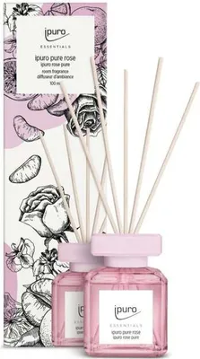 Produktbild von ipuro ESSENTIALS pure rose, Duftflasche, Schilfaroma-Diffusor, 0,1 l