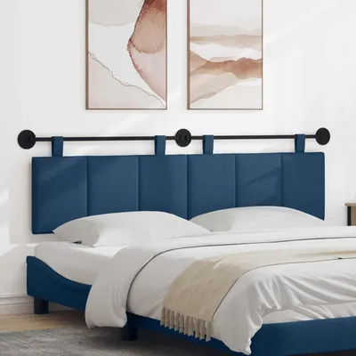 Produktbild von "Neues Produkt" Hängevorderseite Wandmontiert - CLORIS - Blau 170x55x5 cm Stoff - Kopfteile V3321