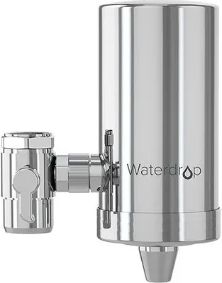 Produktbild von Waterdrop WD-FC-06 Wasserfilter Wasserhahn aus Rostfreiem Stahl, Kohleblock Wasserfiltersystem, Leitungswasserfilter(1 Filter Enthalten)