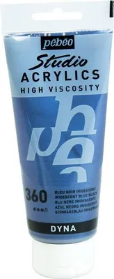 Produktbild von Irisierende Acrylfarbe - Schwarzblau - 100 ml