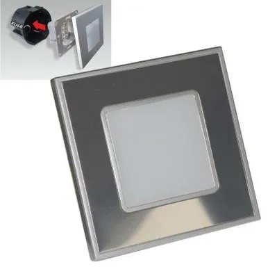 Produktbild von LED Stufenbeleuchtung 1W,60lm,4000K, Spiegel/Edelstahl L: 86, B: 35, H: 86