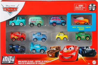 Produktbild von Disney Pixar Cars Disney und Pixar Cars Mini-Rennautos10er-Pack Sammelfahrzeuge, Fahrzeug, 3 Jahr(e), Kunststoff, Metall, Mehrfarbig