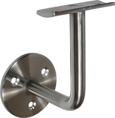Produktbild von Edelstahl Handlaufhalter Set 1 Stück HLH 1843 gewölbte Auflage Handlaufträger Handlaufstütze