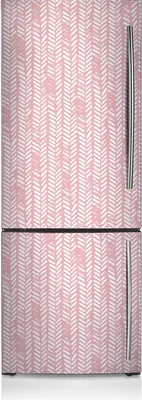 Produktbild von Magnete Küche Kühlschrank Kühlschrankmagnete 60x190 cm - Rosa Herringbone.